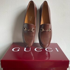 BRAND NEW Gucci Women's Brown Leather Loafers